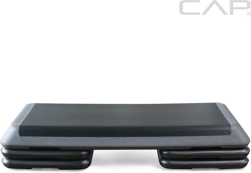 CAP Barbell Adjustable Aerobic Step Platform Exercise Step, Gray - Image 4